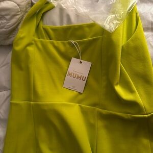 Show me your mumu sheath dress in neon yellow/green